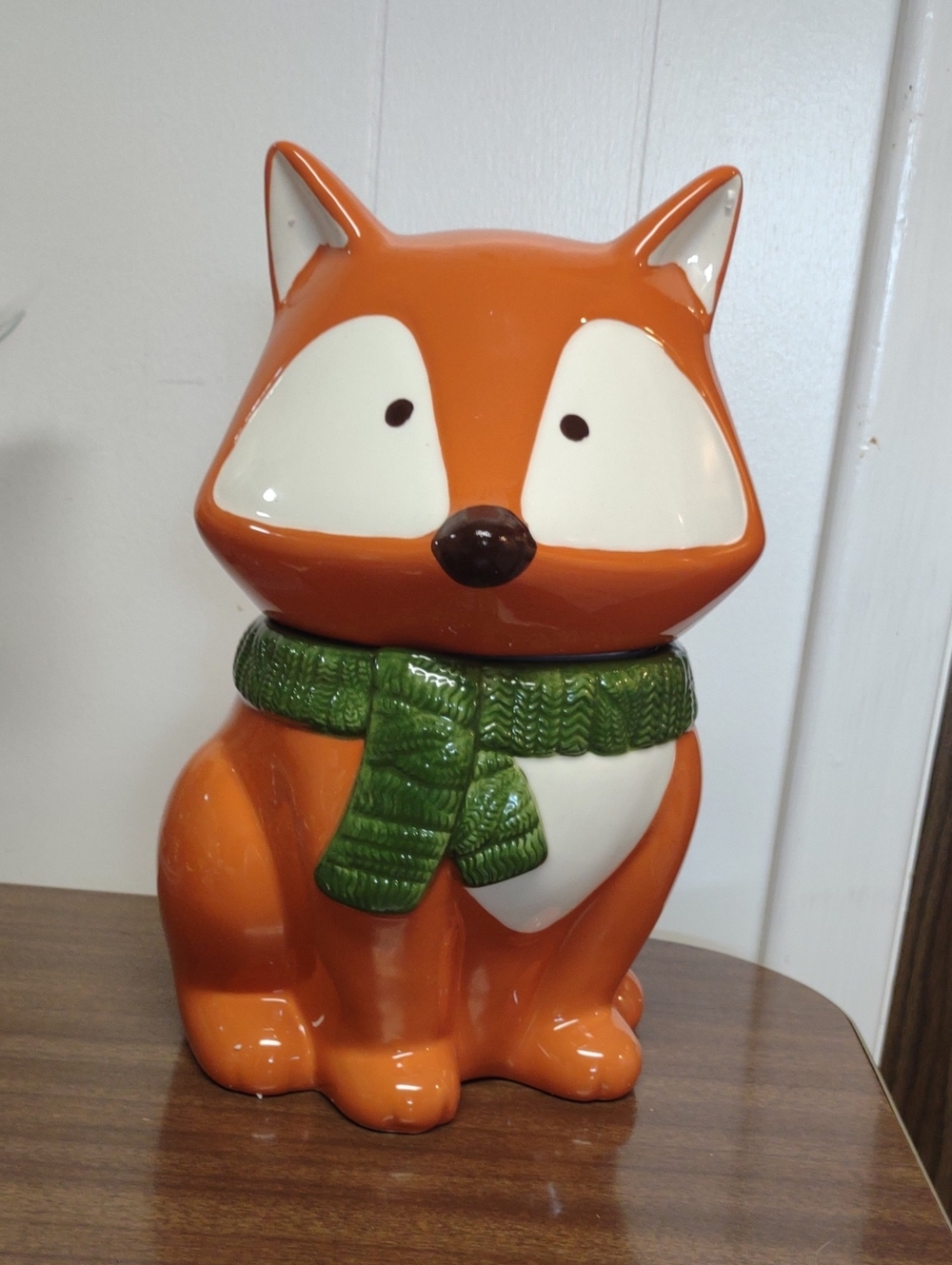 Cheryl's Cookies Orange Ceramic Fox Cookie Jar